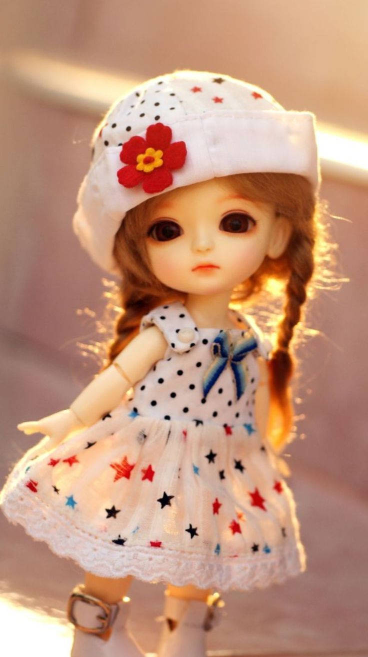 Barbie Doll, sunset, white polka-dot hat, HD Phone Wallpaper