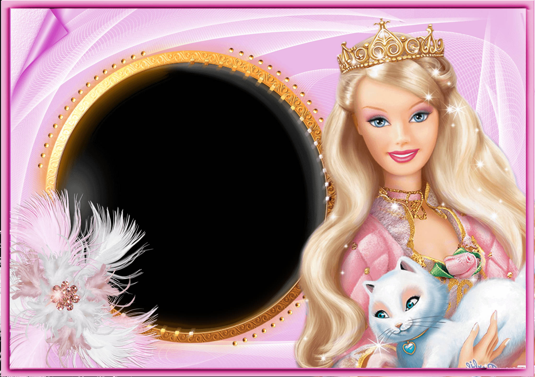 Barbie, blonde hair, crown, Full HD Desktop Wallpaper