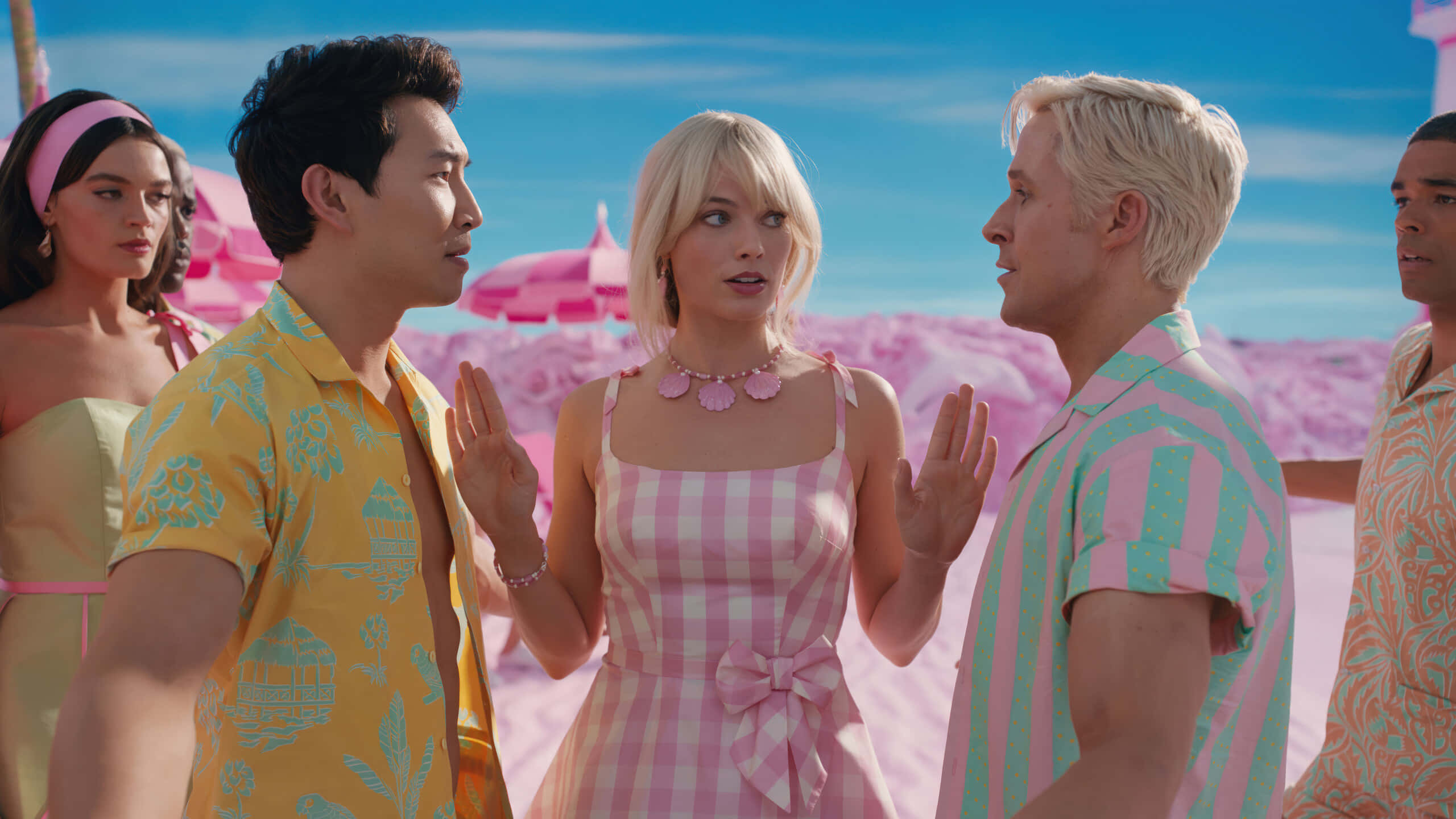 Barbie Movie, colorful, vibrant retro outfits, 2K Desktop Wallpaper