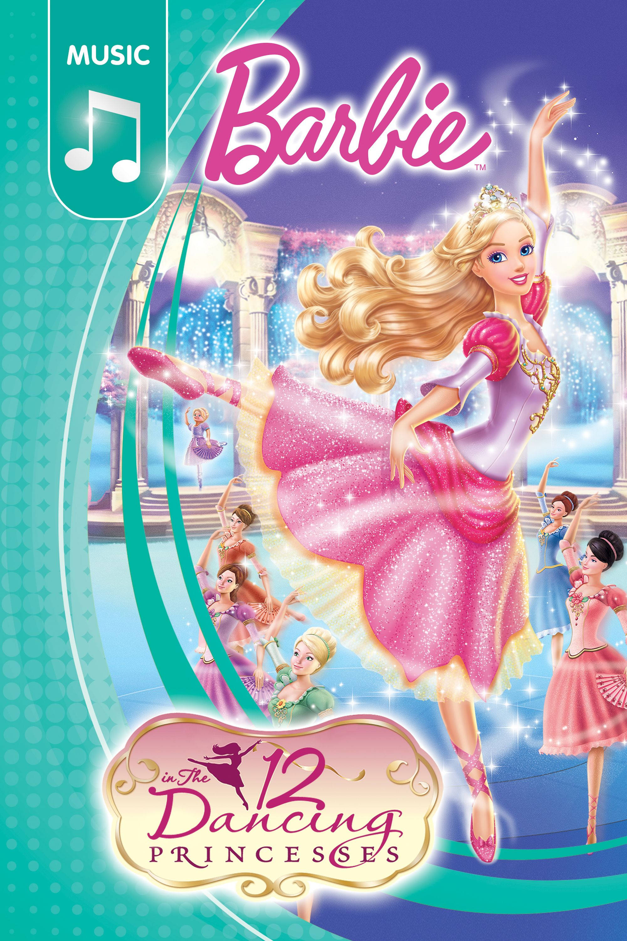 Barbie Princess, dancing princesses, sparkling pink ballet dress, 2K Phone Wallpaper
