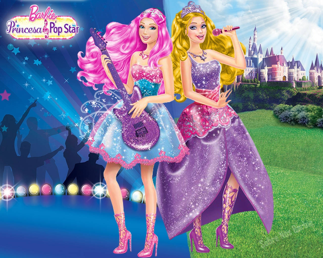 Barbie Princess, popstar, vibrant stage, HD Desktop Wallpaper