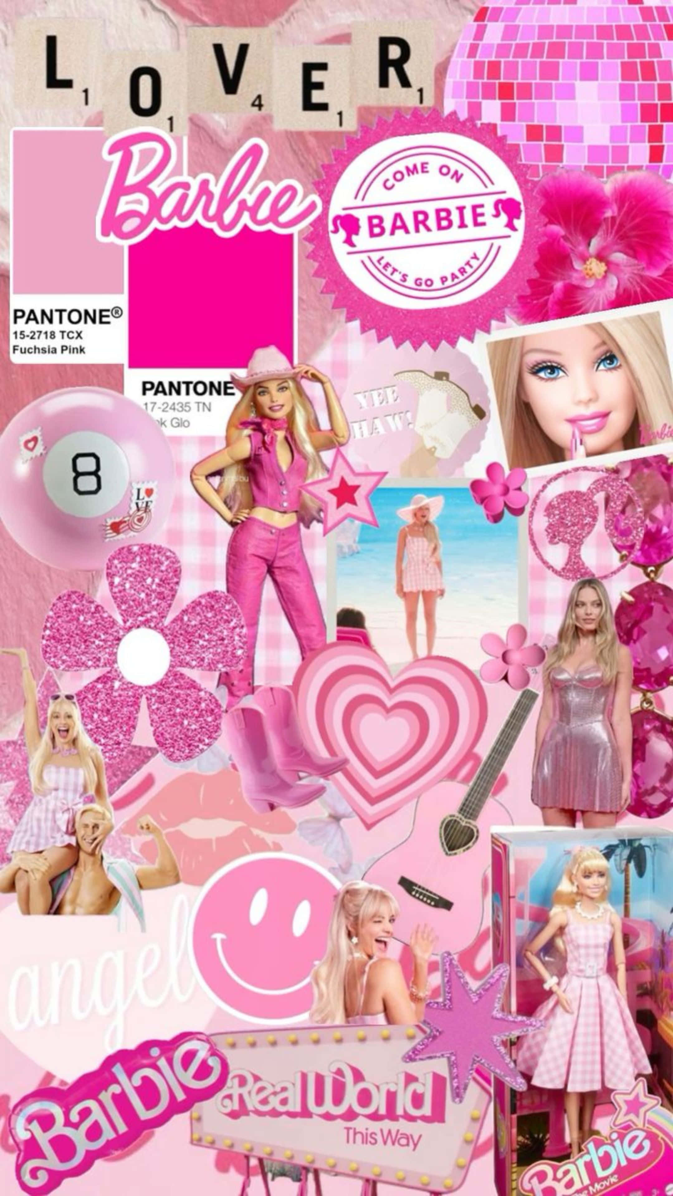 Barbie, Pantone colors, disco balls, 4K Phone Wallpaper