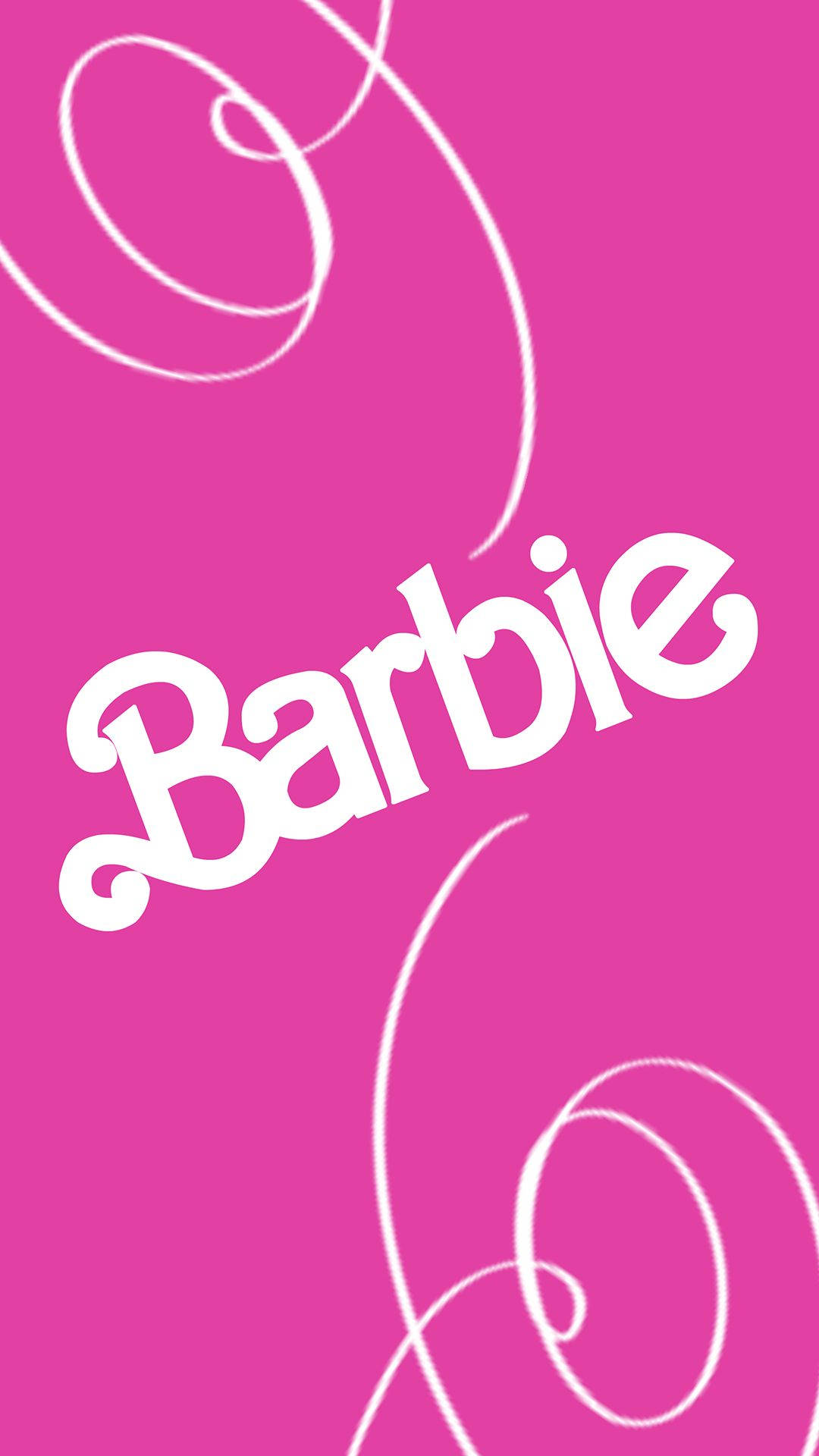 Barbie, pink, white cursive 'Barbie' logo, Full HD Phone Wallpaper