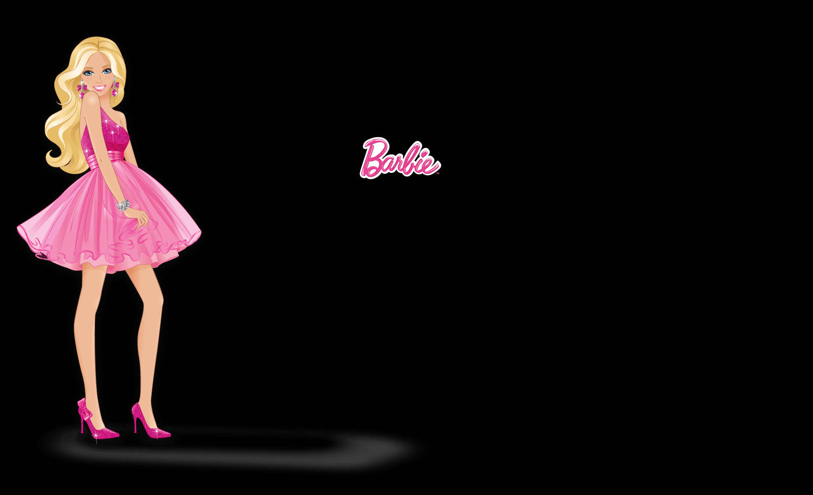 Barbie, pink dress, heels, HD Desktop Wallpaper