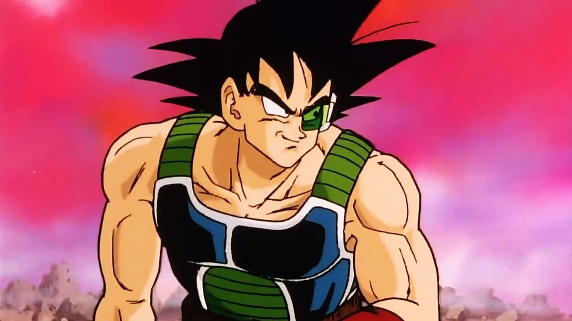 Bardock, spiky black hair, green eye patch, Full HD Desktop Wallpaper