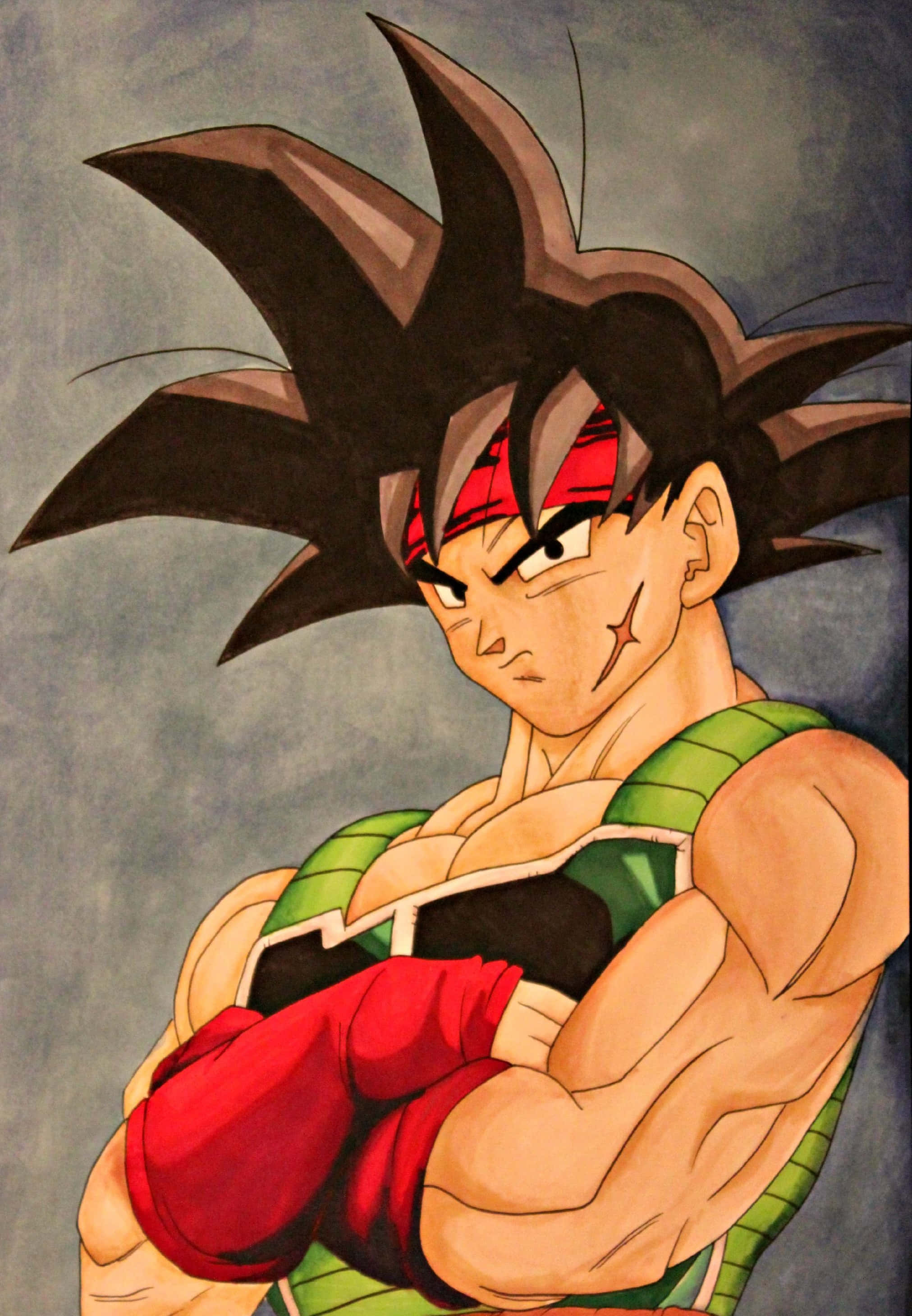Bardock, spiky black hair, red headband, 2K Phone Wallpaper