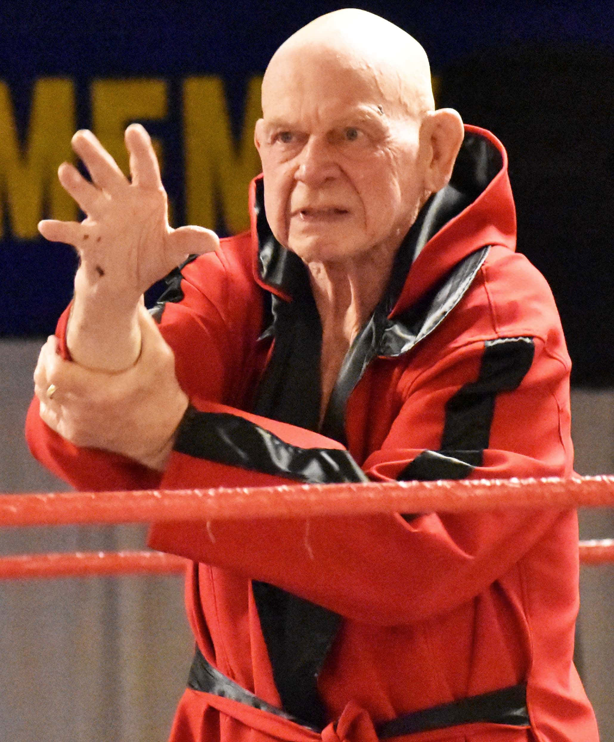Baron Von Raschke, red and black robe, wrestling ring, Full HD Phone Wallpaper
