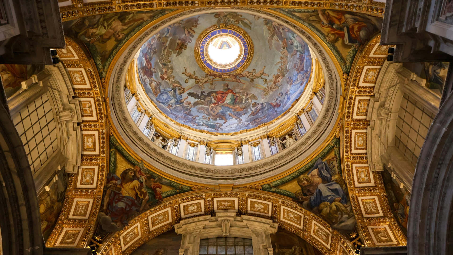 Baroque, dome fresco, mythological scenes, Full HD Desktop Wallpaper