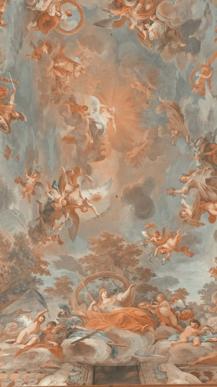 Baroque, angelic ascent, vintage artwork, HD Phone Wallpaper