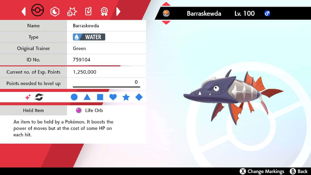 Barraskewda, Shiny, Level 100, HD Desktop Wallpaper