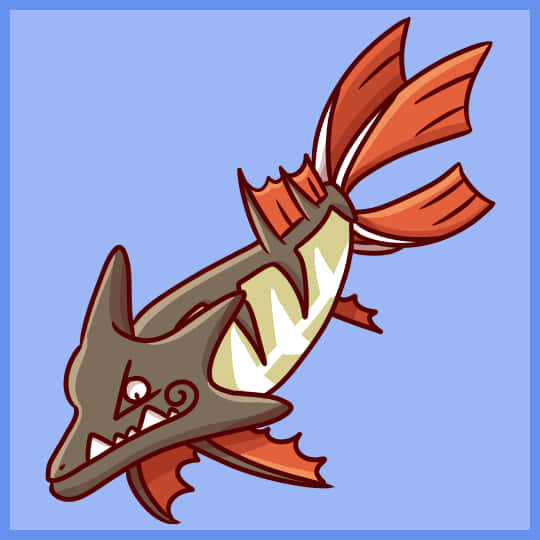 Barraskewda, gray fish, orange fins, SD Desktop Wallpaper
