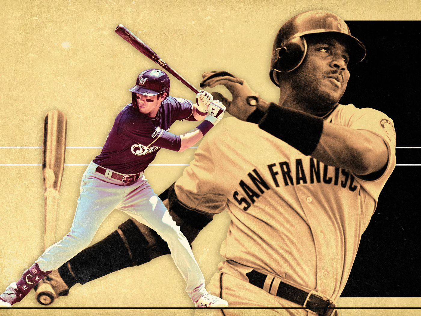 Barry Bonds, vintage uniforms, sepia-toned, HD Desktop Wallpaper