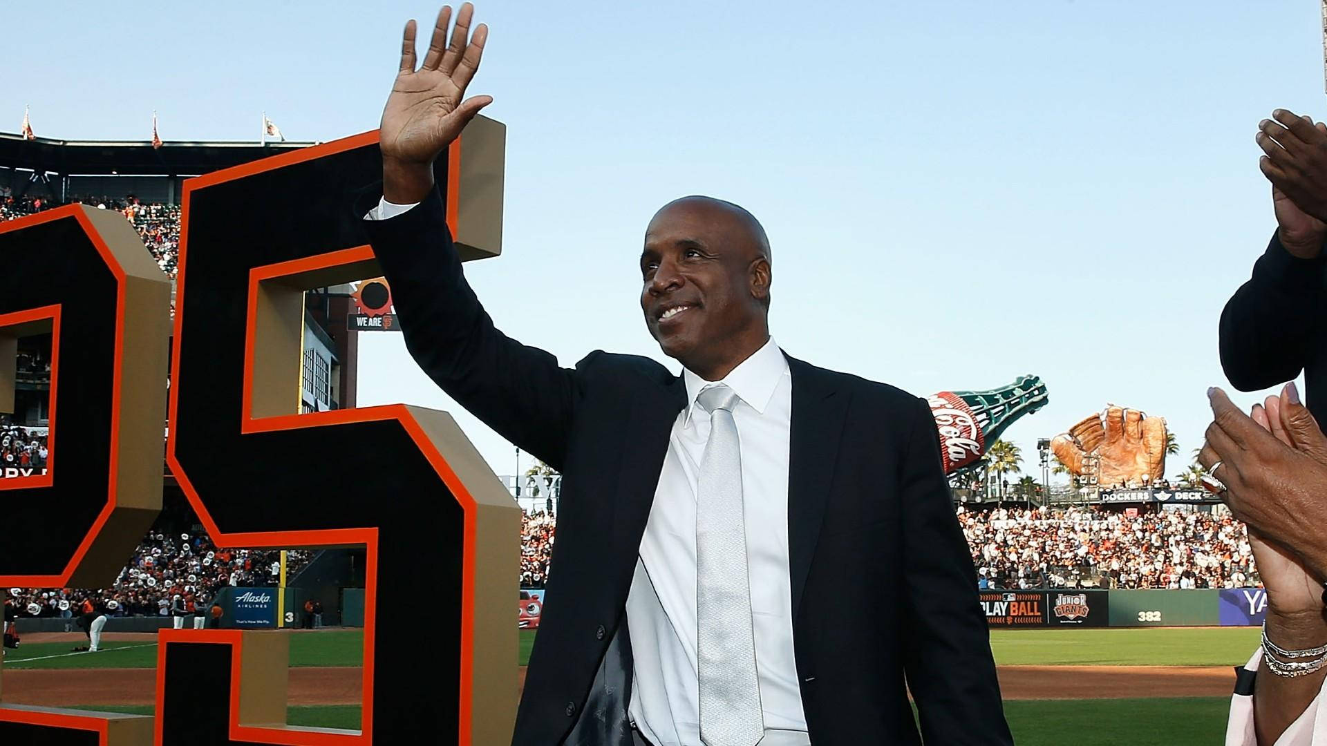 Barry Bonds, suit, giant orange and black number 5, Full HD Desktop Wallpaper