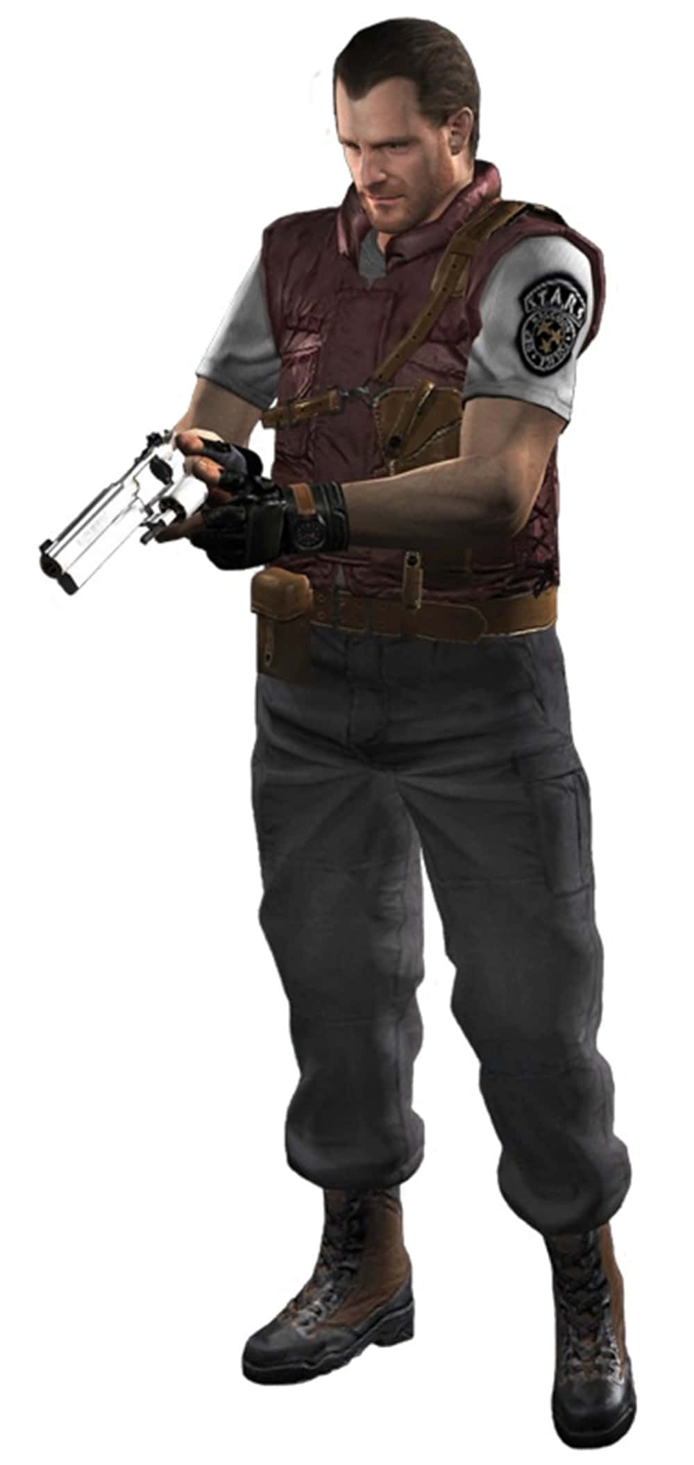 Barry Burton, tactical gear, silver revolver, Full HD Phone Wallpaper