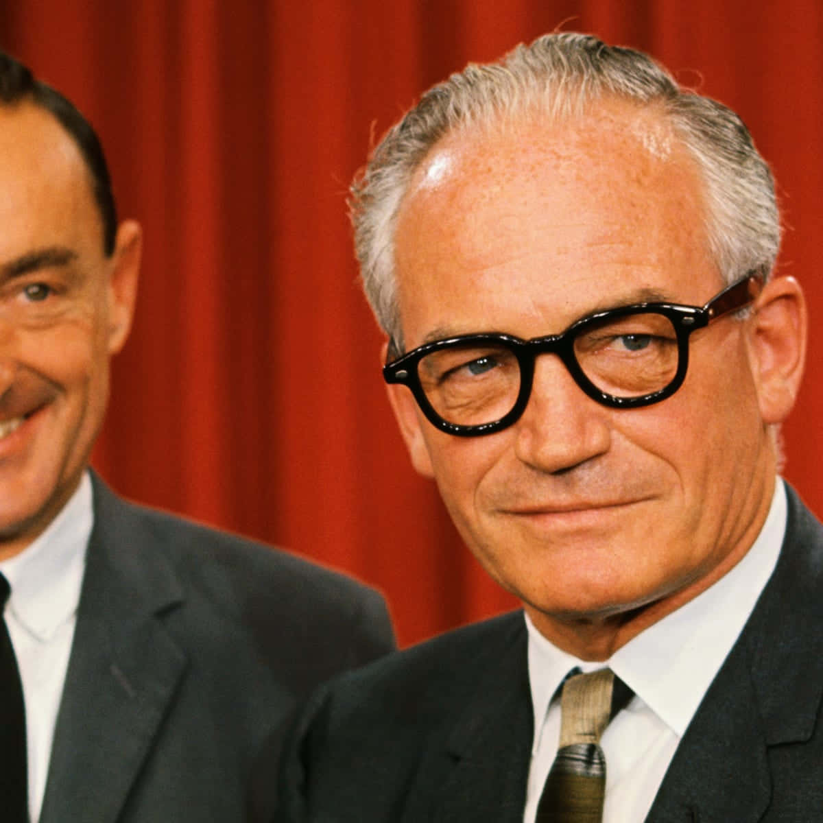Barry Goldwater, thick black-rimmed glasses, gray hair, SD Desktop Wallpaper