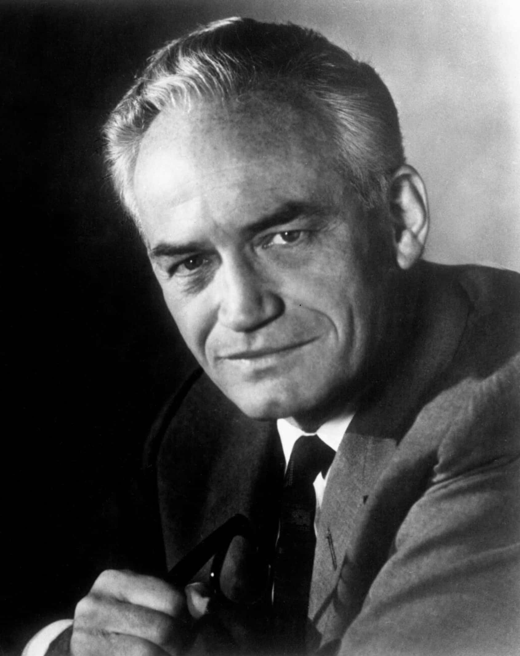 Barry Goldwater, black and white portrait, distinguished older man, Full HD Phone Wallpaper