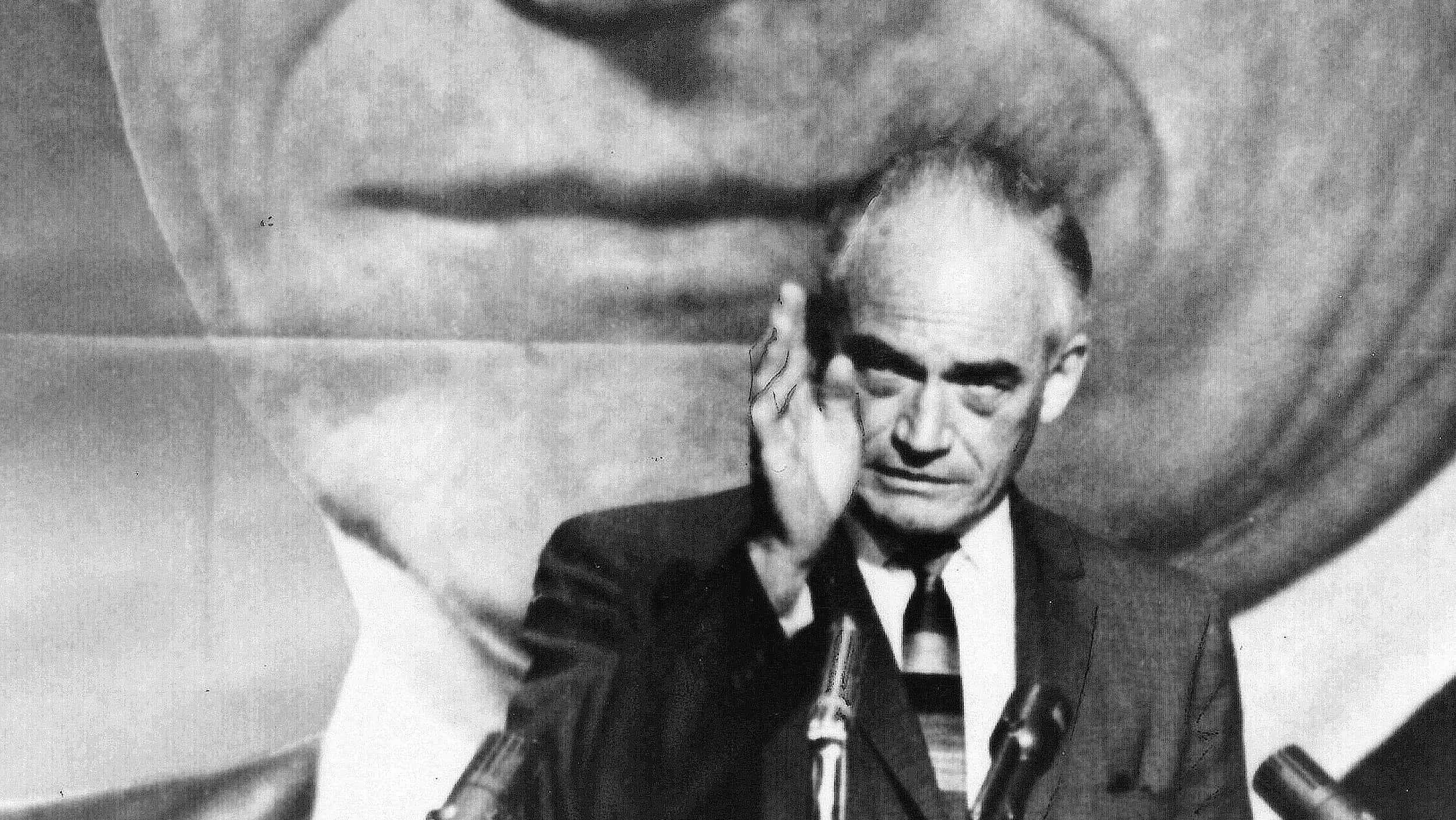 Barry Goldwater, black and white photo, suit, Full HD Desktop Wallpaper