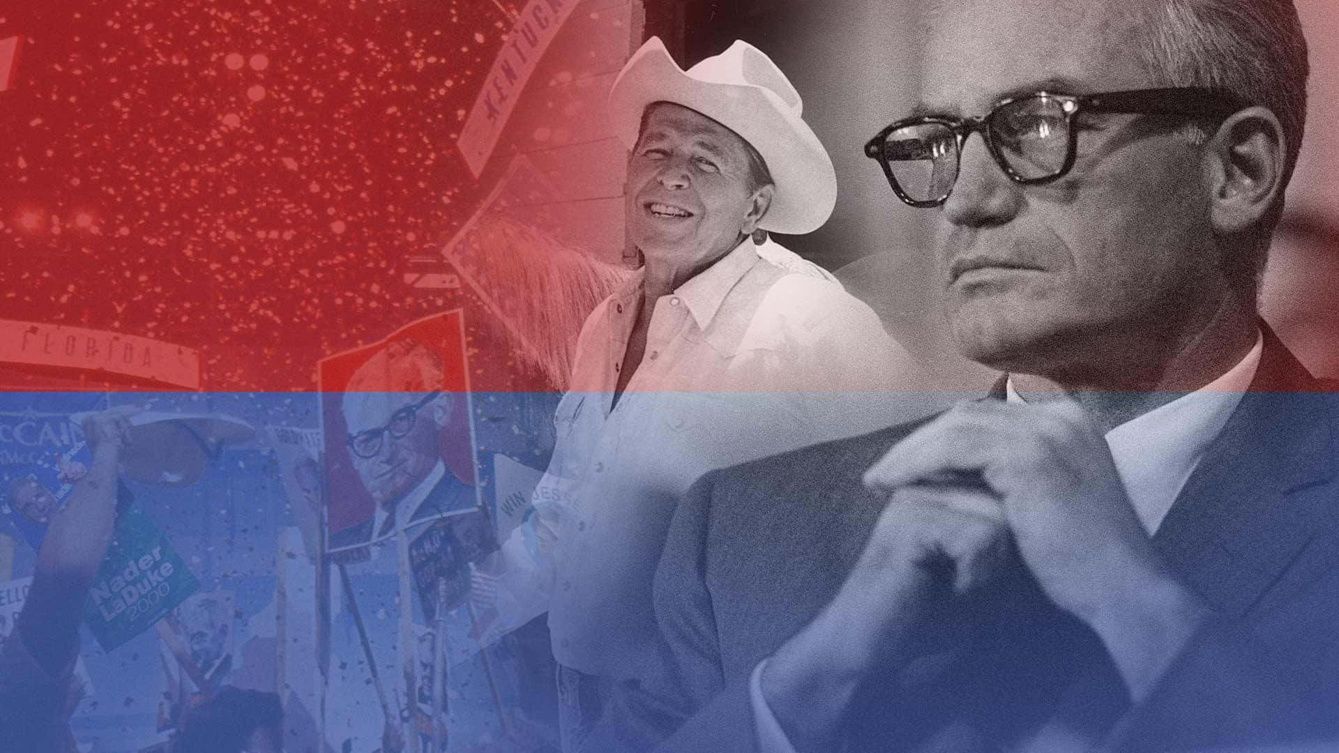 Barry Goldwater, cowboy hat, red-tinted political rally, Full HD Desktop Wallpaper