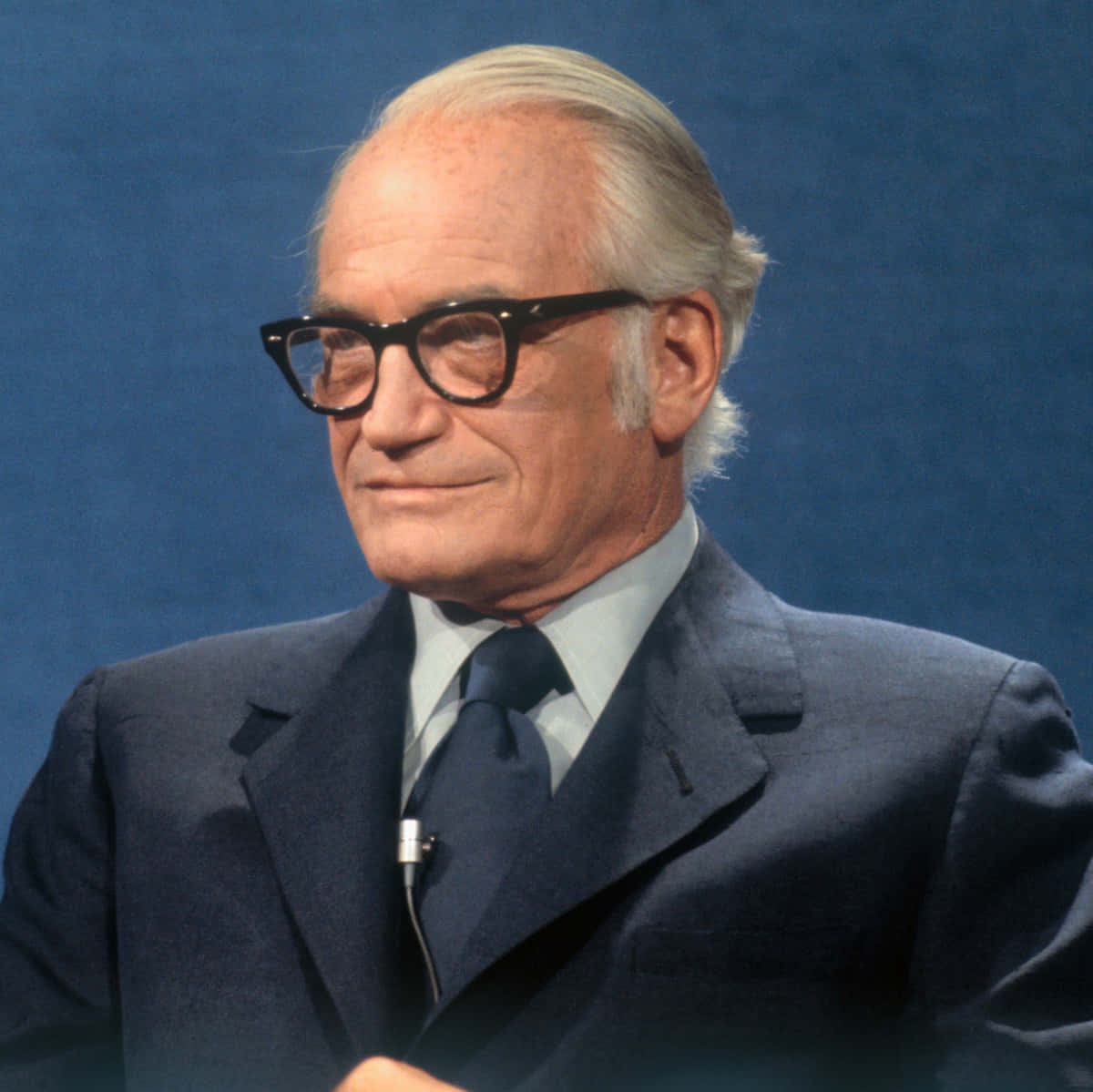 Barry Goldwater, white hair, thick black-rimmed glasses, SD Desktop Wallpaper