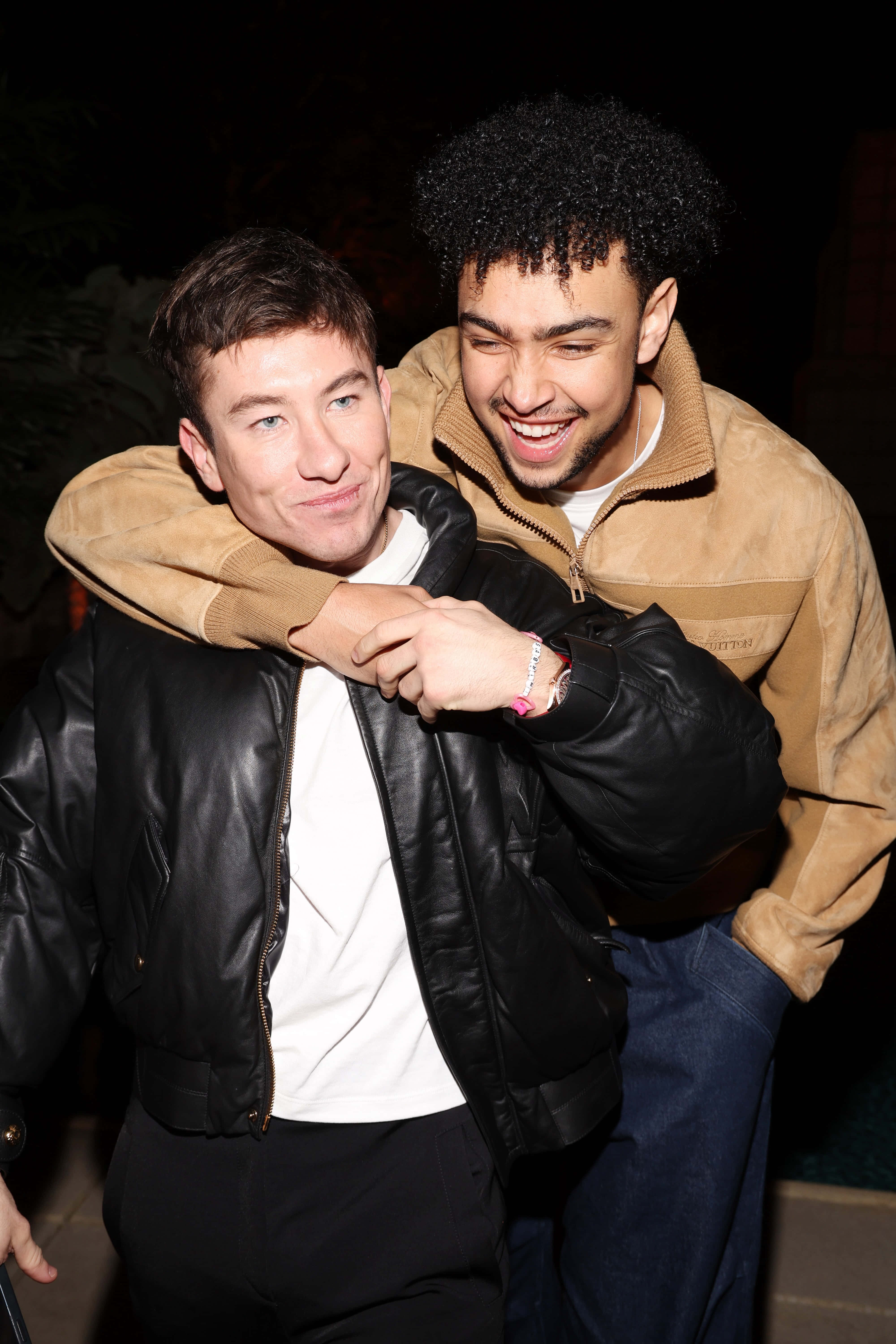 Barry Keoghan, jackets, playful moment, 5K Phone Wallpaper