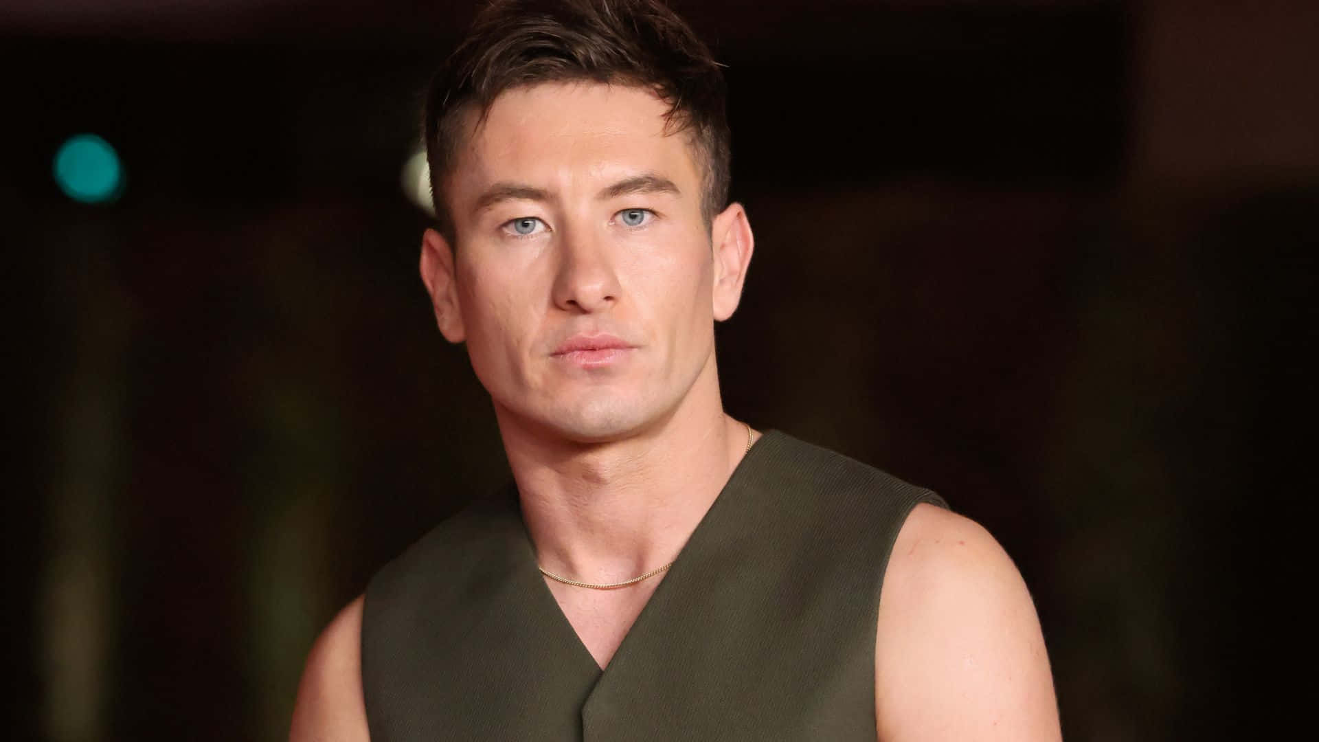 Barry Keoghan, blue eyes, short dark hair, Full HD Desktop Wallpaper