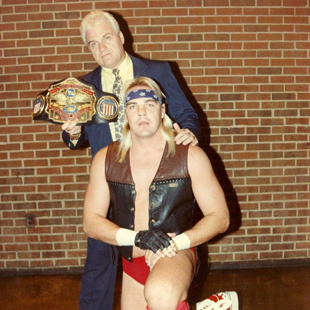 Barry Windham, brick wall, leather vest, SD Desktop Wallpaper