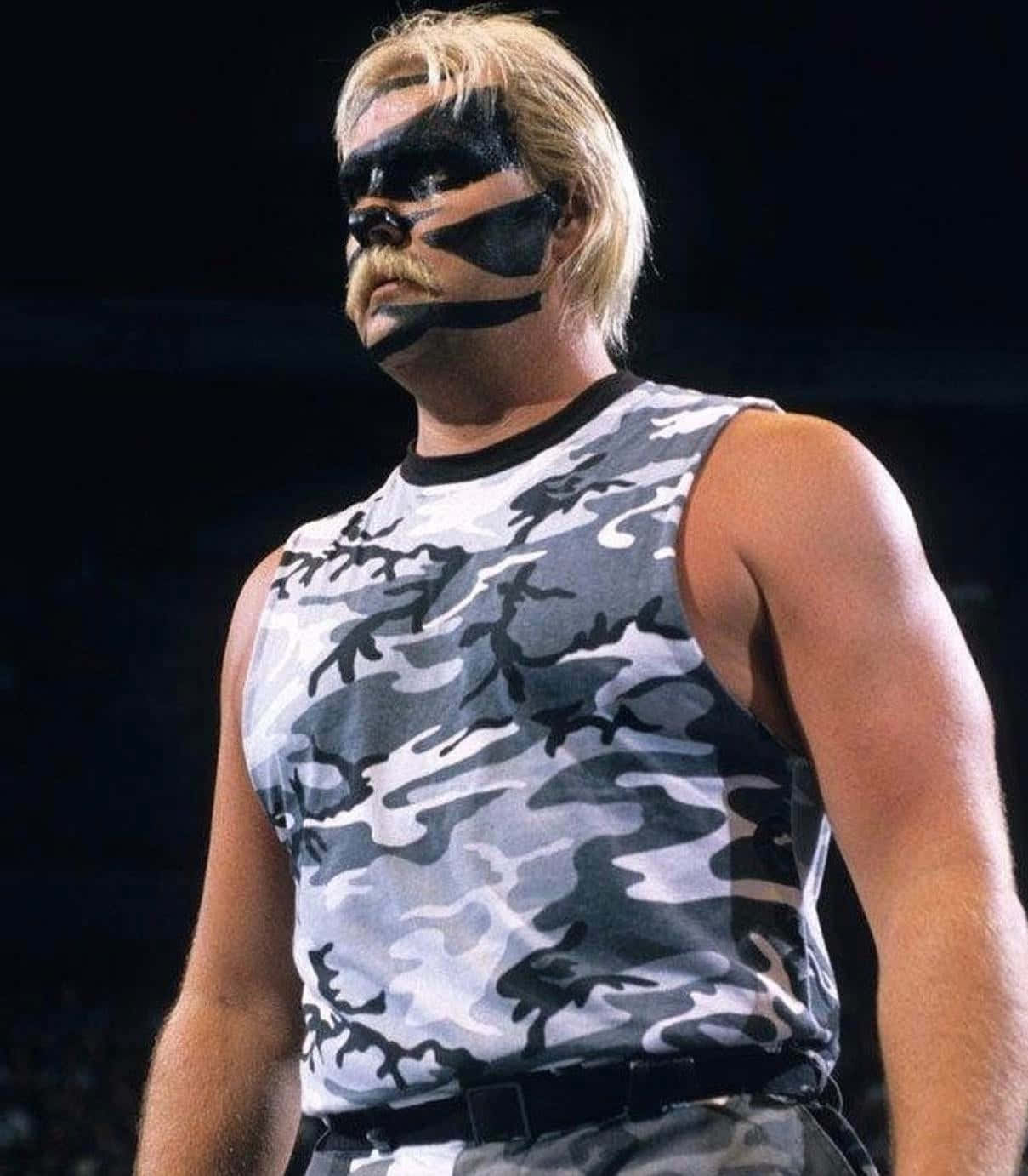 Barry Windham, black face paint, camouflage tank top, HD Phone Wallpaper