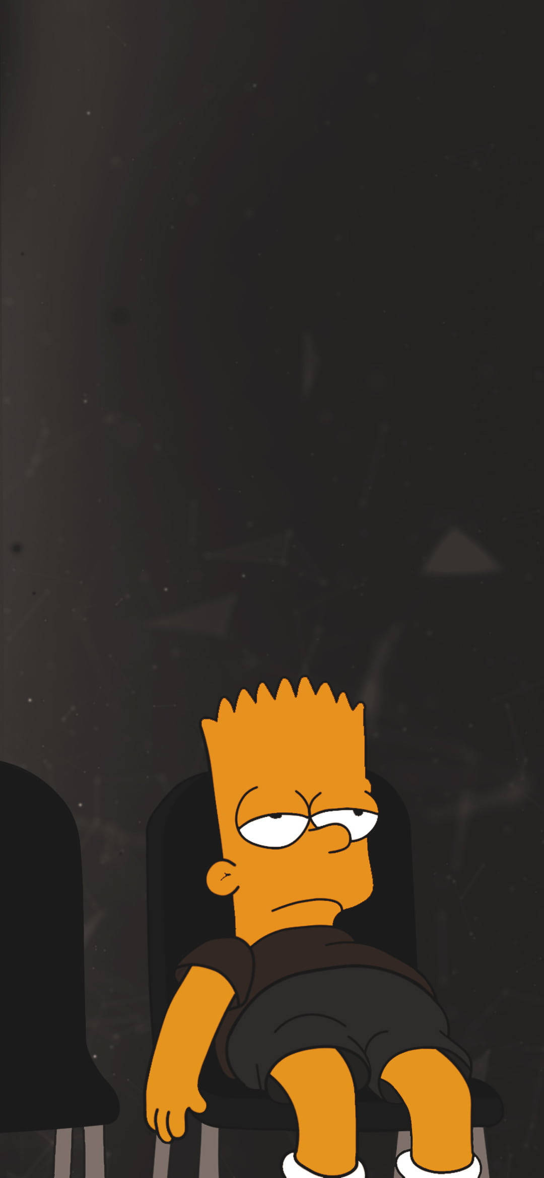 Bart Simpson, slouched, dark gritty background, Full HD Phone Wallpaper