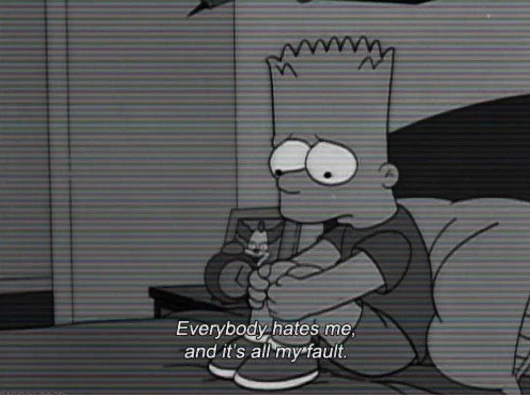 Bart Simpson, sad expression, broken toy, SD Desktop Wallpaper