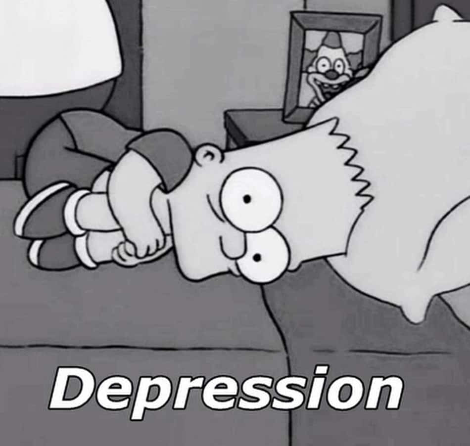 Bart Simpson, clown photo, couch, SD Desktop Wallpaper