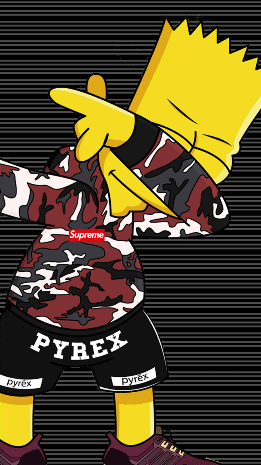 Bart Simpson, camouflage hoodie, Pyrex shorts, HD Phone Wallpaper