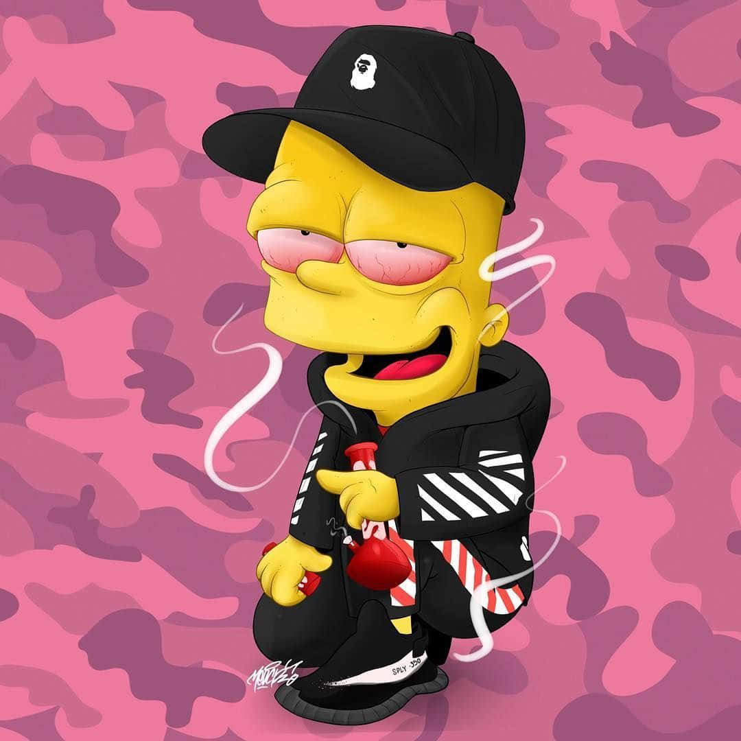 Bart Simpson, black cap, hoodie, SD Desktop Wallpaper