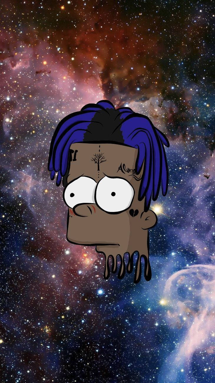Bart Simpson, blue dreadlocks, tattoos, HD Phone Wallpaper