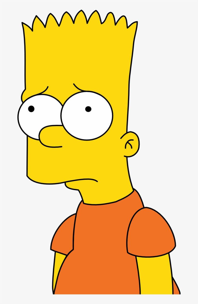 Bart Simpson, spiky yellow hair, orange shirt, SD Phone Wallpaper
