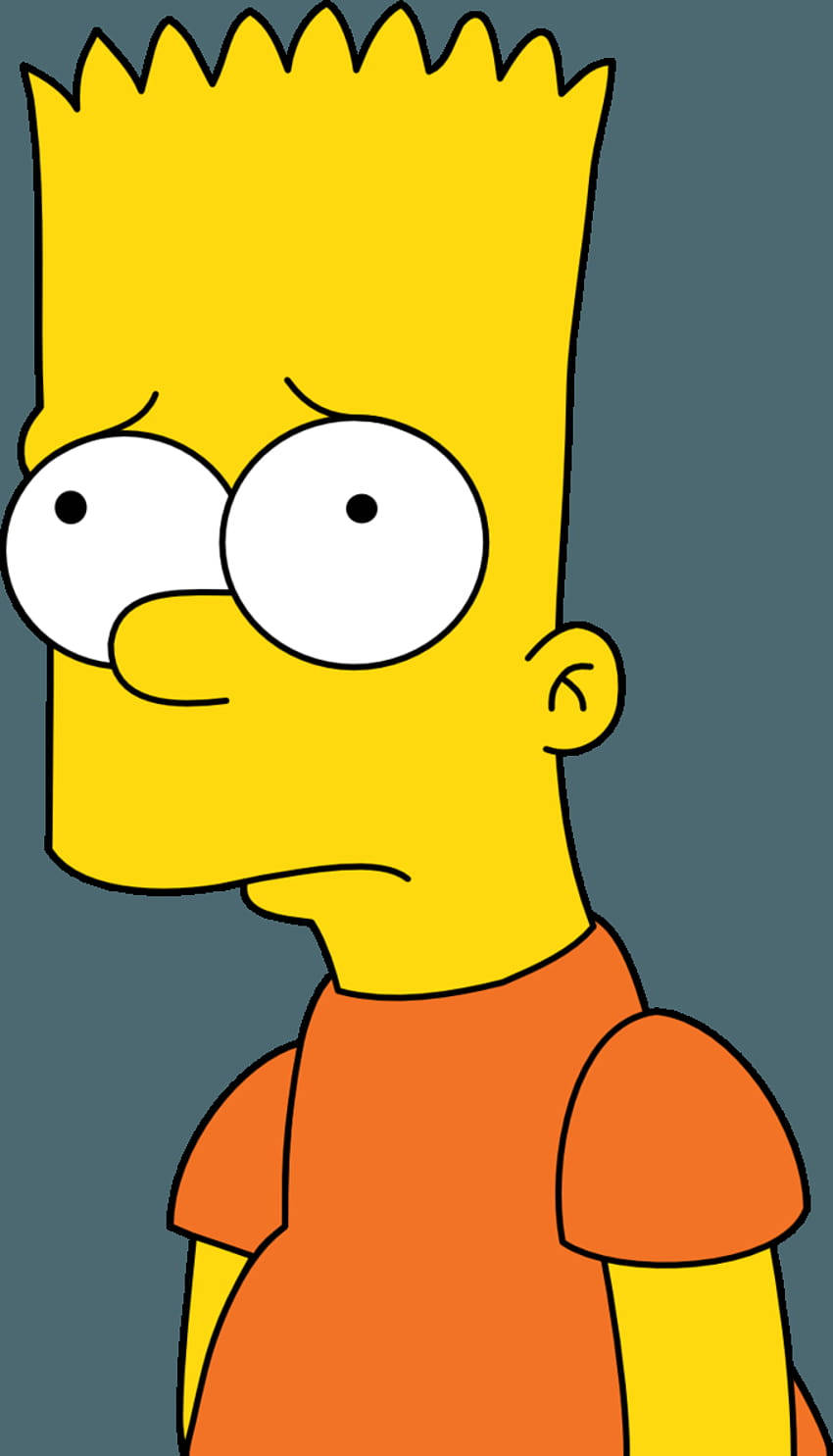 Bart Simpson, spiky yellow hair, orange shirt, HD Phone Wallpaper