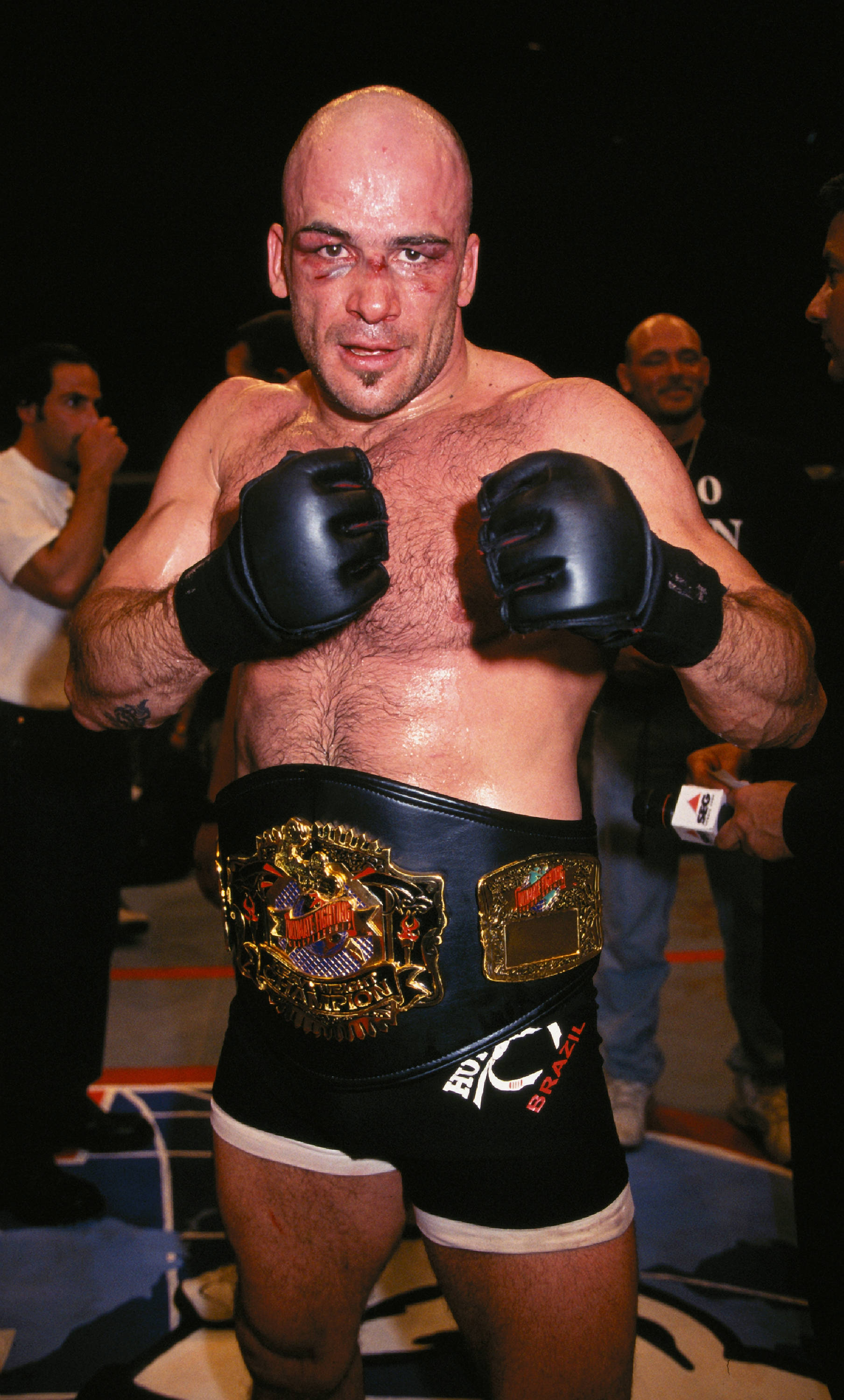 Bas Rutten, championship belt, bald fighter, 2K Phone Wallpaper