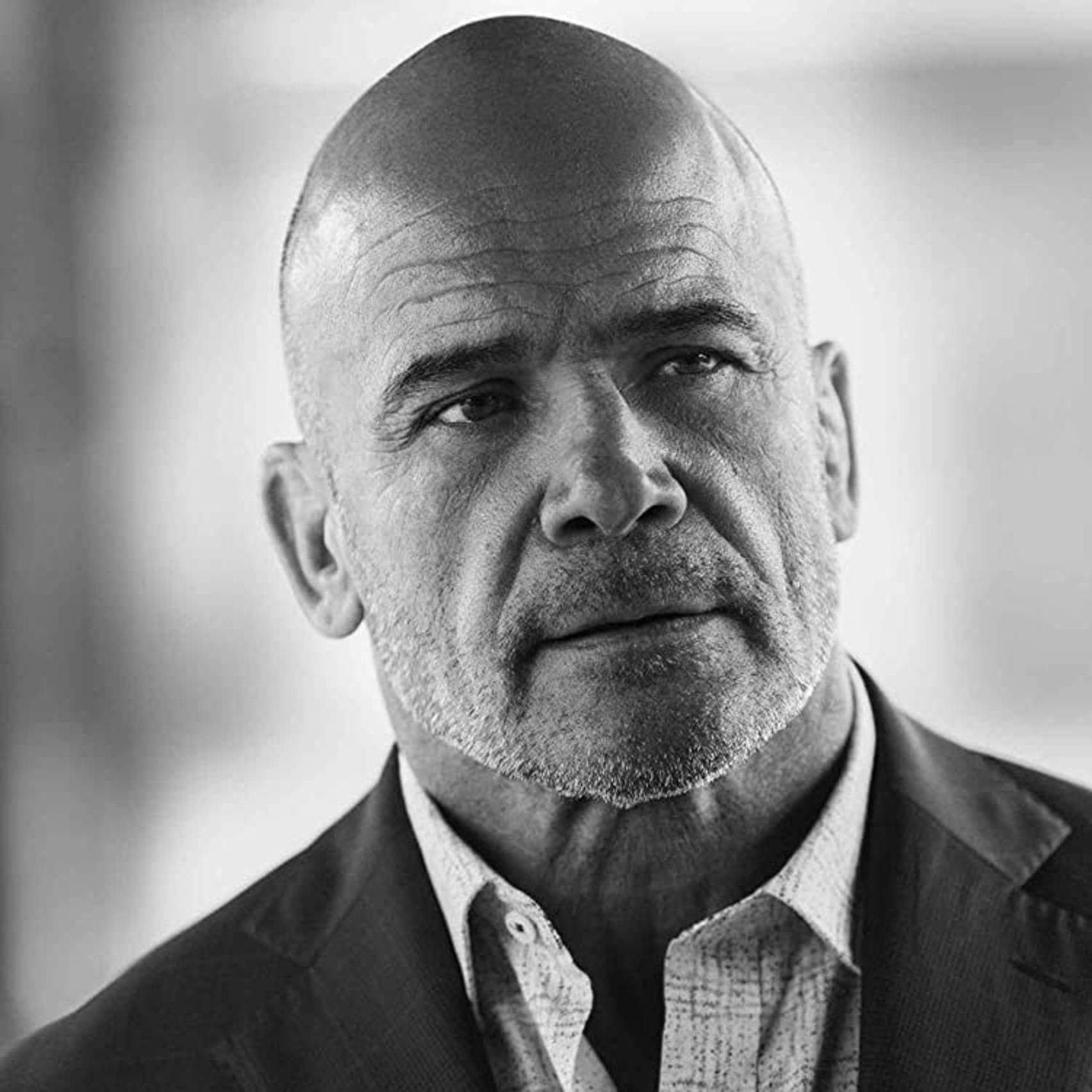 Bas Rutten, black and white, close-up portrait, HD Desktop Wallpaper