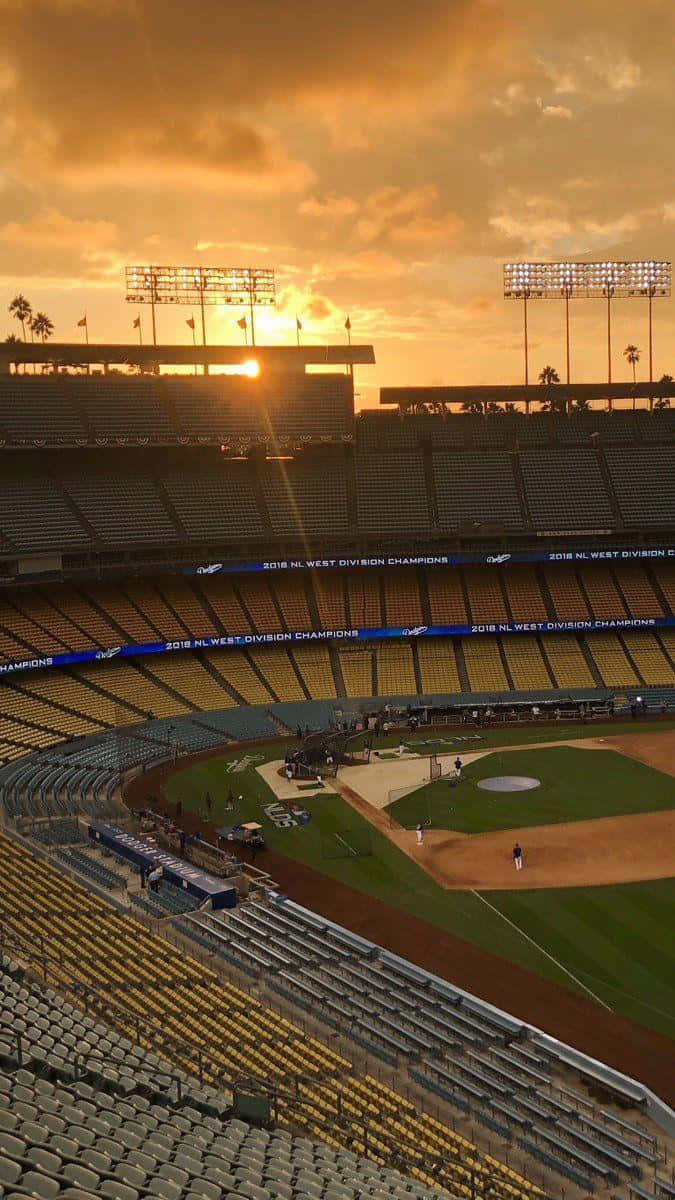 2018 NL WEST DIVISION CHAMPIONS, sunset, baseball stadium, SD Phone Wallpaper