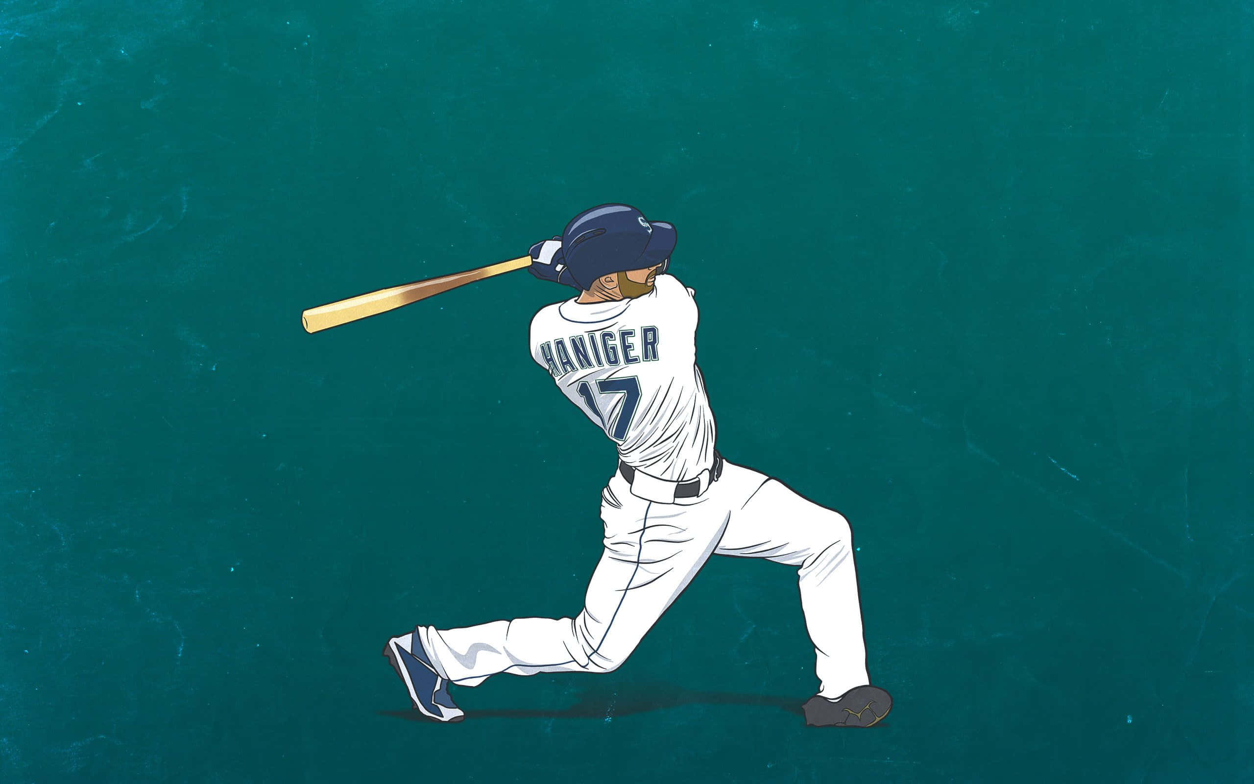 baseball player, white uniform, bat, 2K Desktop Wallpaper