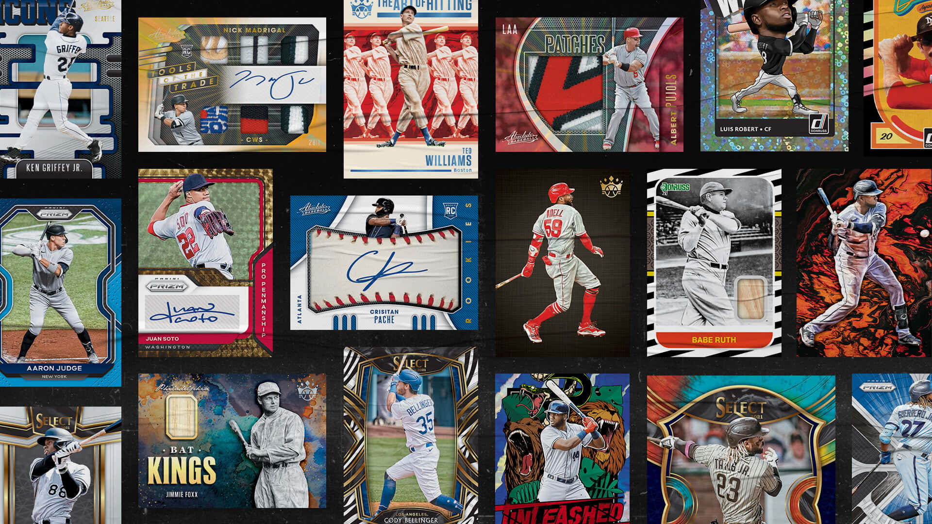 Baseball Cards, 1920 x 1080, vintage, Full HD Desktop Wallpaper