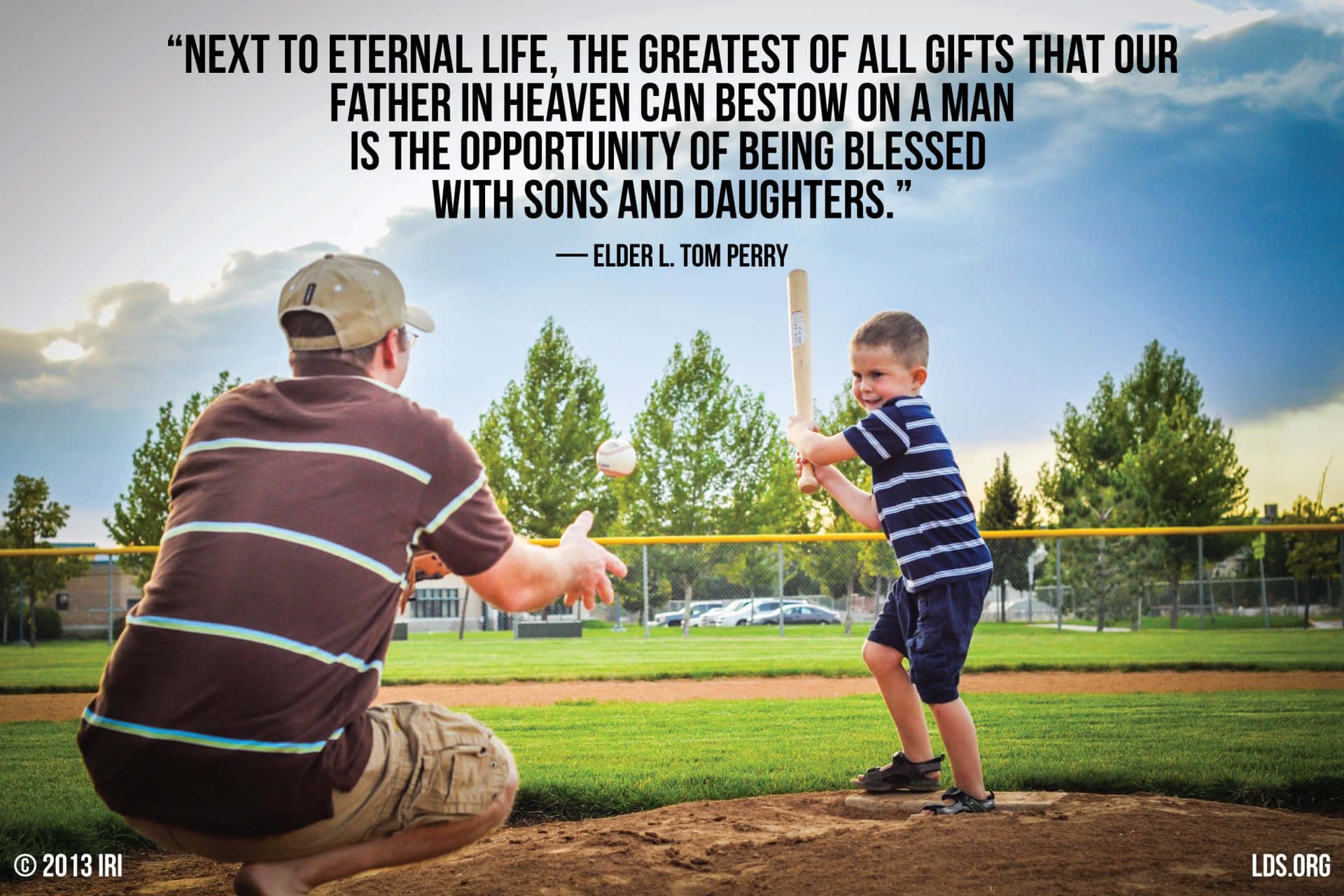 baseball field, father, son, Full HD Desktop Wallpaper