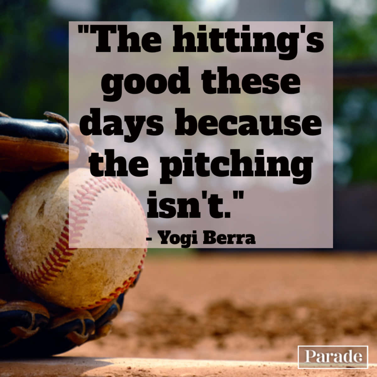 baseball, leather glove, quote overlay, SD Desktop Wallpaper