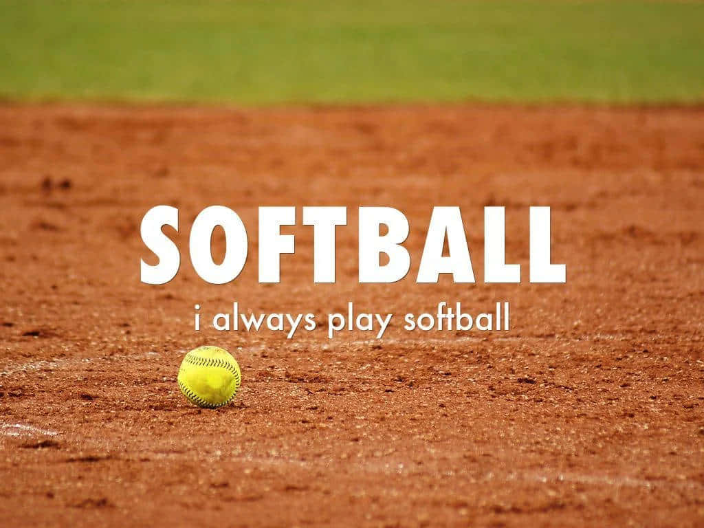 softball, dirt field, bright yellow softball, SD Desktop Wallpaper