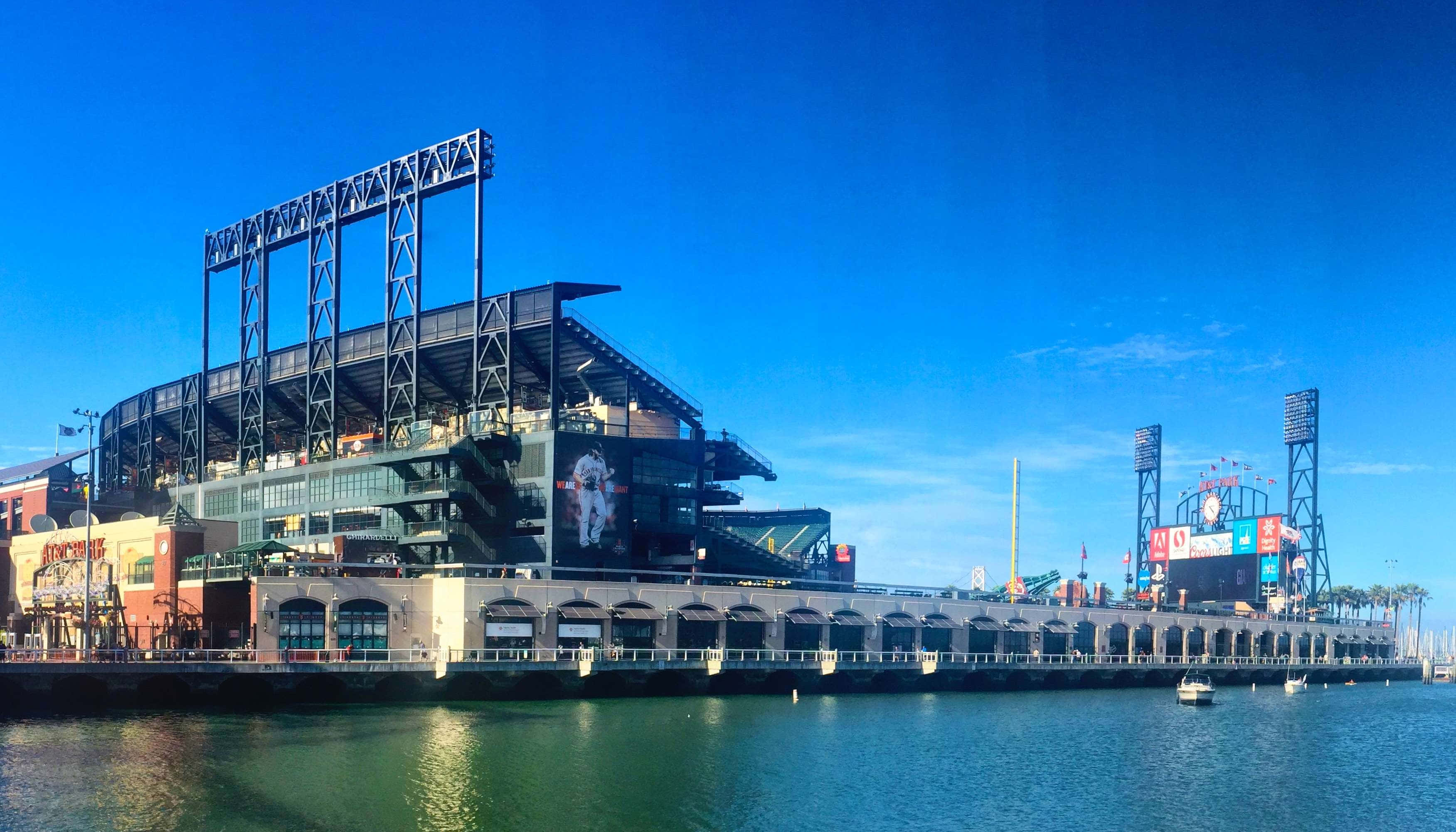 baseball stadium, steel framework, glass facade, 2K Desktop Wallpaper