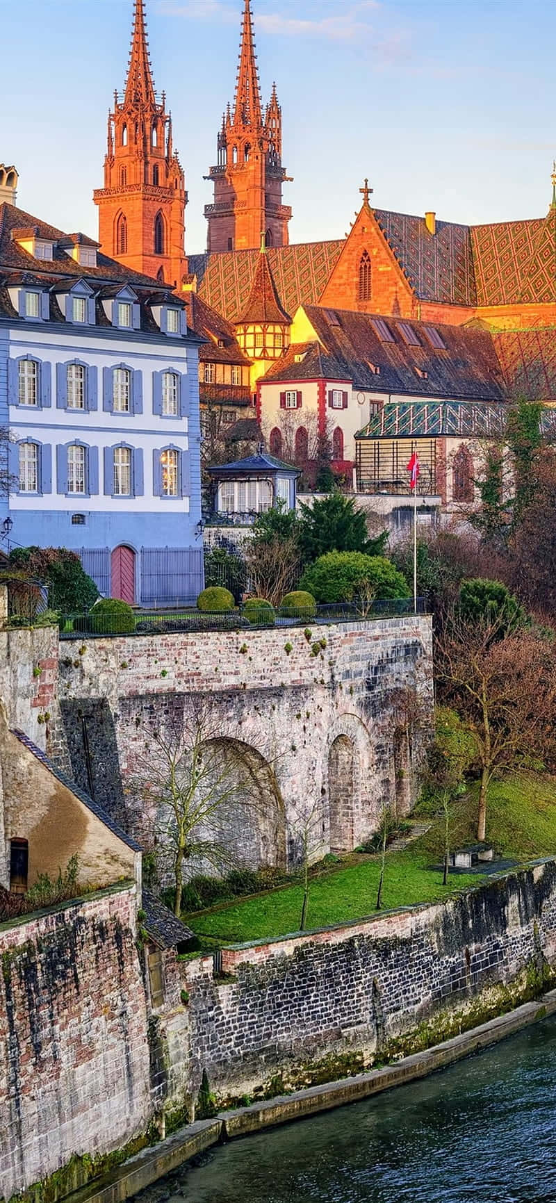 Basel, historic architecture, sunset, HD Phone Wallpaper