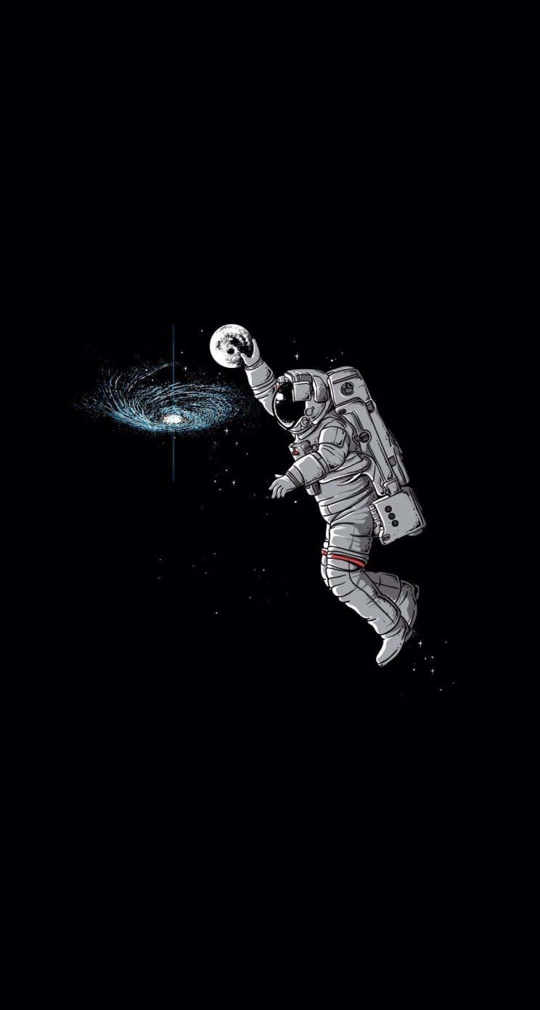 Basketball Aesthetic, astronaut, glowing orb, Full HD Phone Wallpaper