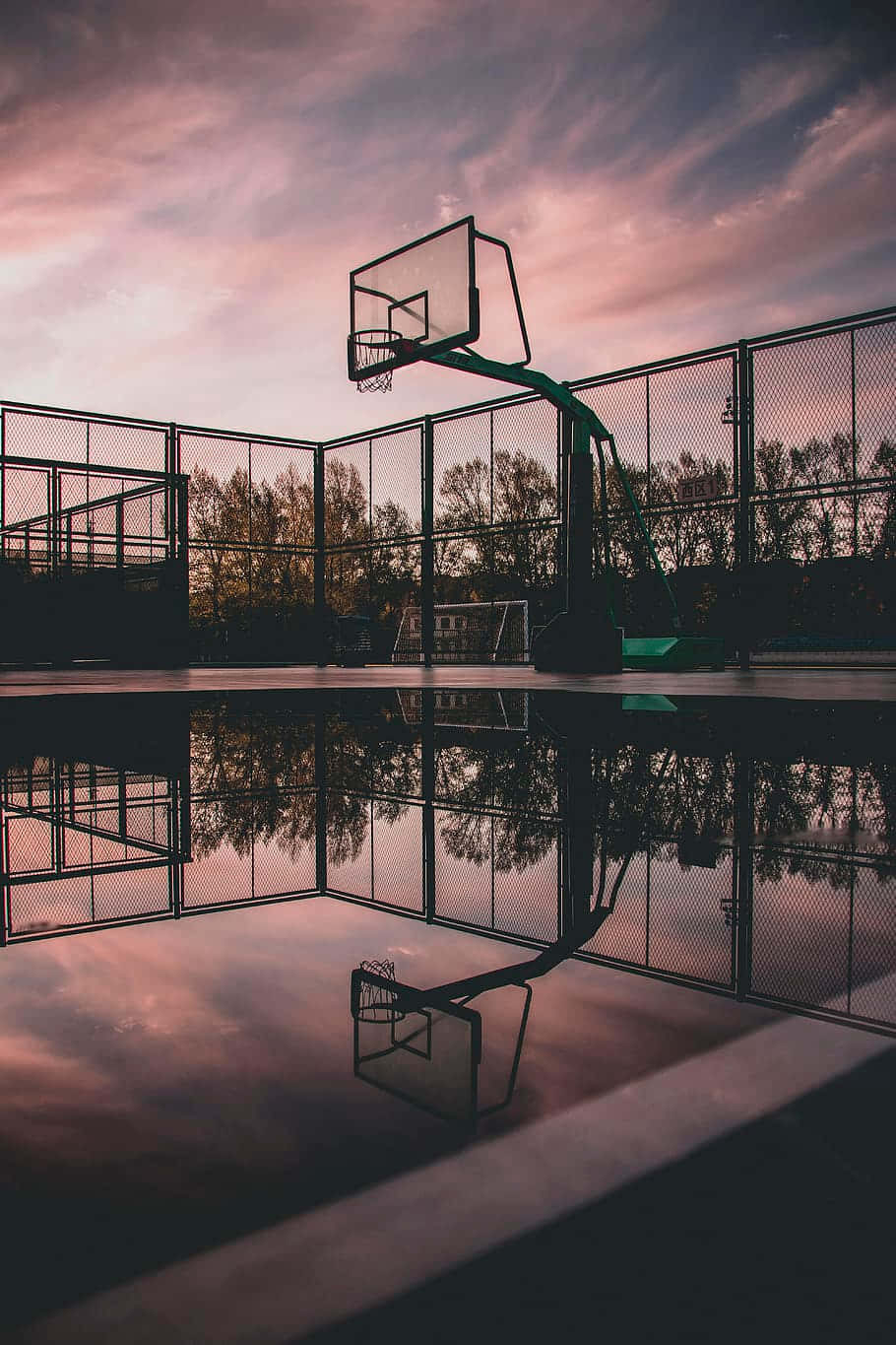 Basketball Aesthetic, court, sunset, HD Phone Wallpaper