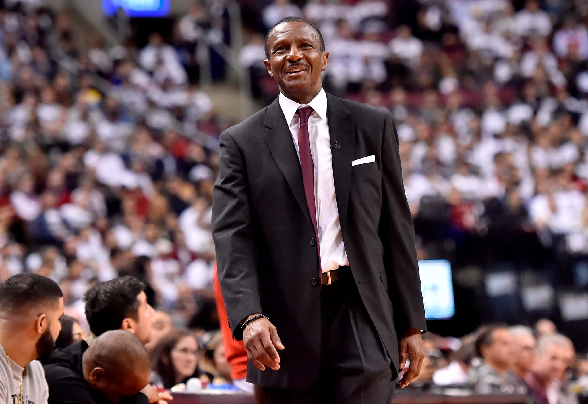 basketball coach, sharp suit, court, Full HD Desktop Wallpaper