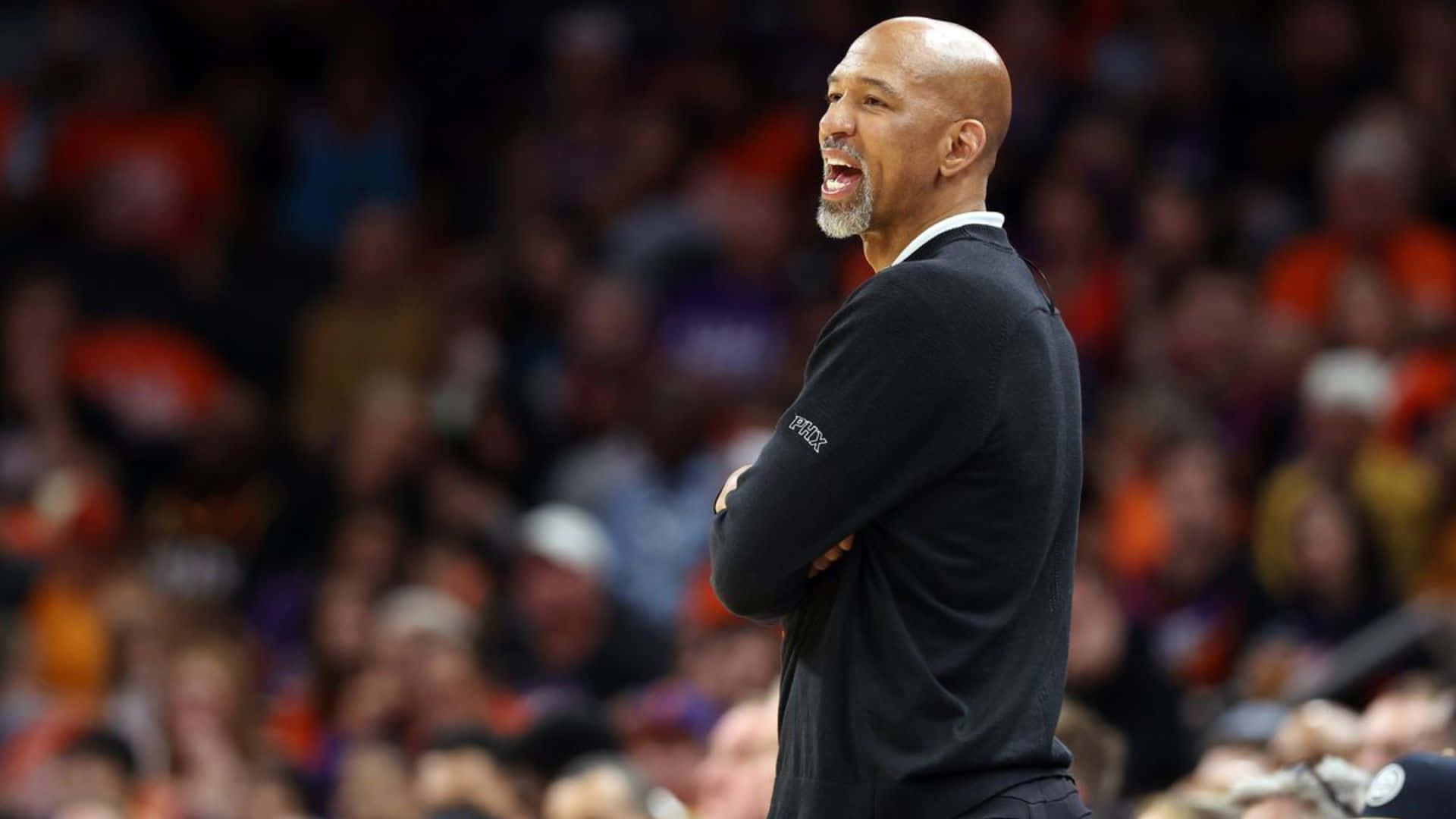 basketball coach, court side, bald, Full HD Desktop Wallpaper