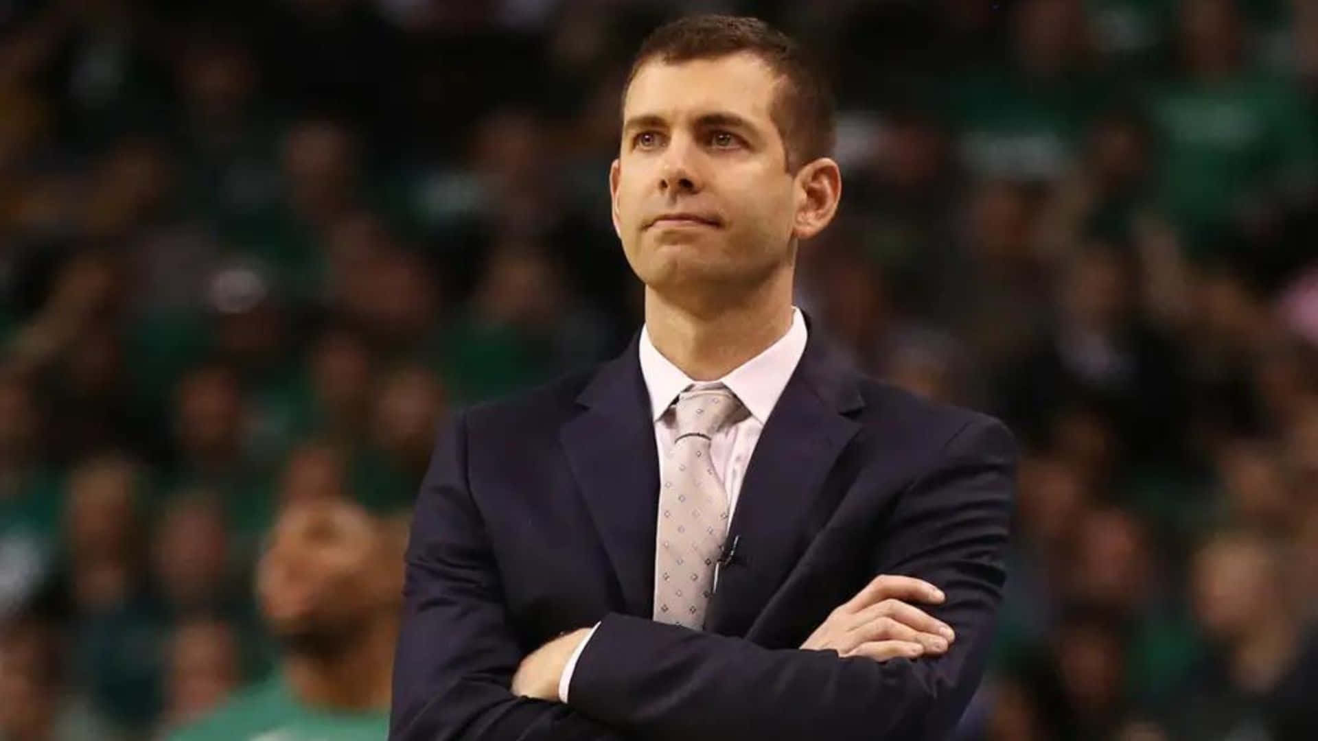 basketball coach, dark suit, arms crossed, Full HD Desktop Wallpaper
